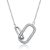 Interlocking Link CZ Pave Necklace In Sterling Silver