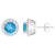 7mm Round Swiss Blue Topaz And White Topaz Accent Rhodium Over Sterling
Silver Halo Stud Earrings