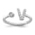 Rhodium Over 14K White Gold Lab Grown Diamond VS/SI GH, Initial V
Adjustable Ring