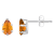 6x4mm Pear Shape Citrine Rhodium Over 10k White Gold Stud Earrings