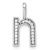 14K White Gold Diamond Lower Case Letter N Initial Pendant