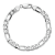 14K White Gold 7.5mm Flat Figaro Chain Bracelet