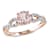 Morganite and Diamond 10K Rose Gold Ring 0.93ctw