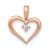 10k Rose Gold Diamond Heart Pendant