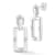 Sterling Statements Rhodium Over Sterling Silver Cubic Zirconia
Rectangular Dangle Earrings