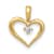 10k Yellow Gold Diamond Heart Pendant