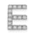 Rhodium Over 14K White Gold Diamond Letter E Initial Charm