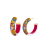 14K Yellow Gold Over Sterling Silver Illusion Hoops in Sprinkles