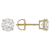 Lab-Grown Diamond Solitaire Stud Earrings 2.00ctw In 10K Yellow Gold