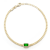 Sterling Statements 14K Yellow Gold Over Sterling Silver Green CZ Curb
Chain Bracelet