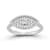CZ Pave Evil Eye Ring In Sterling Silver