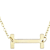 Sideways Initial I Necklace In Solid 14K Yellow Gold 18 Inch