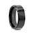 INFINITY Black Tungsten Ring with Beveled Edges 8mm