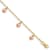 14K Two-tone Hearts Child's Puffed Heart Charm Bracelet