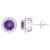 7mm Round Amethyst And White Topaz Accent Rhodium Over Sterling Silver
Halo Stud Earrings