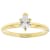 White Cubic Zirconia 18K Yellow Gold Over Sterling Silver Promise Ring 0.60ctw