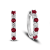 1.15ctw Ruby and Diamond Hoop Earrings in 14k White Gold