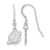 Rhodium Over Sterling Silver NHL New Jersey Devils LogoArt Dangle Earrings