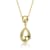Double Bead Drop Pendant Necklace In 14K Gold Over Brass