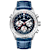 Oceanaut Flight 46mm Blue Leather Strap Blue Dial Chronograph Quartz Watch
