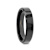 INFINITY Black Tungsten Ring with Beveled Edges 4mm