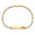 10k Yellow Gold Polished Medical Red Enamel Figaro Link ID Bracelet