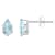 6x4mm Pear Shape Aquamarine Rhodium Over 10k White Gold Stud Earrings