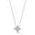 Sterling Statements Rhodium Over Sterling Silver Pave Flower Necklace