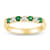 Emerald and Diamond 14k Yellow Gold Band Ring 0.50ctw