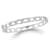 Rachel Zoe CZ Curb Link Bangle Bracelet in Rhodium Over Sterling Silver