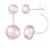 6-10mm Pink Cultured Freshwater Pearl Rhodium Over Sterling Silver Earrings