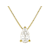Pear Shape Lab-Grown Diamond Slide Pendant In 14K Gold Over Sterling
Silver 0.50ctw