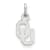 Rhodium Over Sterling Silver LogoArt University of Oklahoma Extra Small Pendant