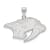 Rhodium Over Sterling Silver  NHL LogoArt Nashville Predators Large Pendant