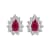 0.70ctw Ruby and Diamond Earring in 14k White Gold
