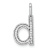 14K White Gold Diamond Lower Case Letter D Initial Pendant