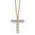 10K Yellow Gold Lab Grown Diamond VS/SI GH, Cross Chain SIide Pendant
with chain Necklace