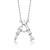 Initial A Mixed Cut CZ Pendant Necklace In Sterling Silver 18 Inch