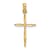 14k Yellow Gold Diamond-Cut with Tapered Ends Cross Charm