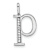 14K White Gold Diamond Lower Case Letter P Initial Pendant