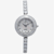 Croton Svelte Silver Tone Bolero Cubic Zirconia Watch and Bracelet Set