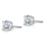Rhodium Over 14K White Gold 1.25ct. 5.5mm Round J-K Color Moissanite Earrings
