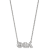 Rhodium Over Sterling Silver LogoArt Theta Phi Alpha Medium Pendant Necklace