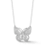 Sterling Statements Rhodium Over Sterling Silver CZ Butterfly Necklace