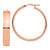 14k Rose Gold High Polished 1 1/2" Hoop Earrings