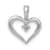 Rhodium Over 14k White Gold Diamond Heart Pendant