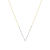 Diamond Accent V-Pendant Necklace In 14K Gold Over Sterling Silver