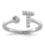 Rhodium Over 14K White Gold Lab Grown Diamond VS/SI GH, Initial T
Adjustable Ring