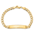 14k Yellow Gold Polished Cuban ID Bracelet