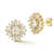 Sterling Statements 14K Yellow Gold Over Sterling Silver CZ Cluster Studs